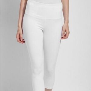 Lysse Toothpick Denim Capri White Size L